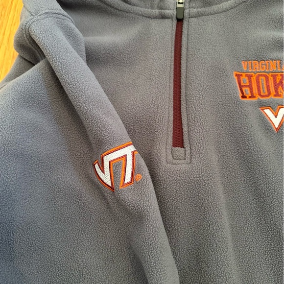 Men's Virginia Tech Quarter Zip Pullover Fleece Jacket X Large (T) - Picture 4 of 9